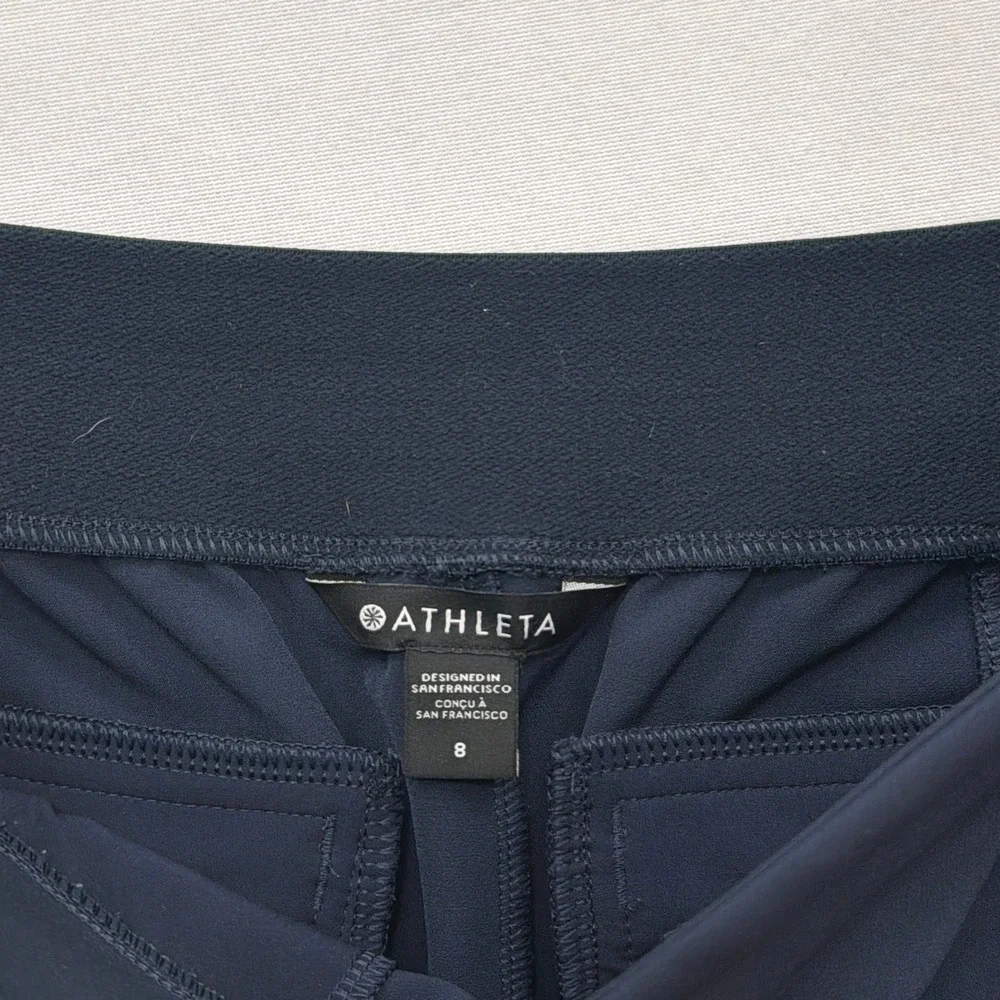 Athleta Cargo Pants Headlands Hybrid Trek Navy Blue Women Size 8